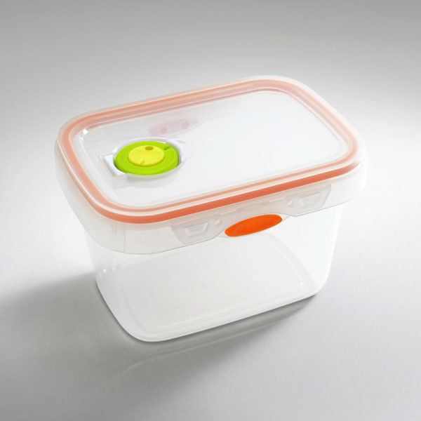 Stackable food container (1250ml) with date indicator valve