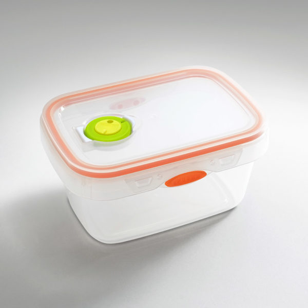 Stackable food container (950ml) with date indicator valve