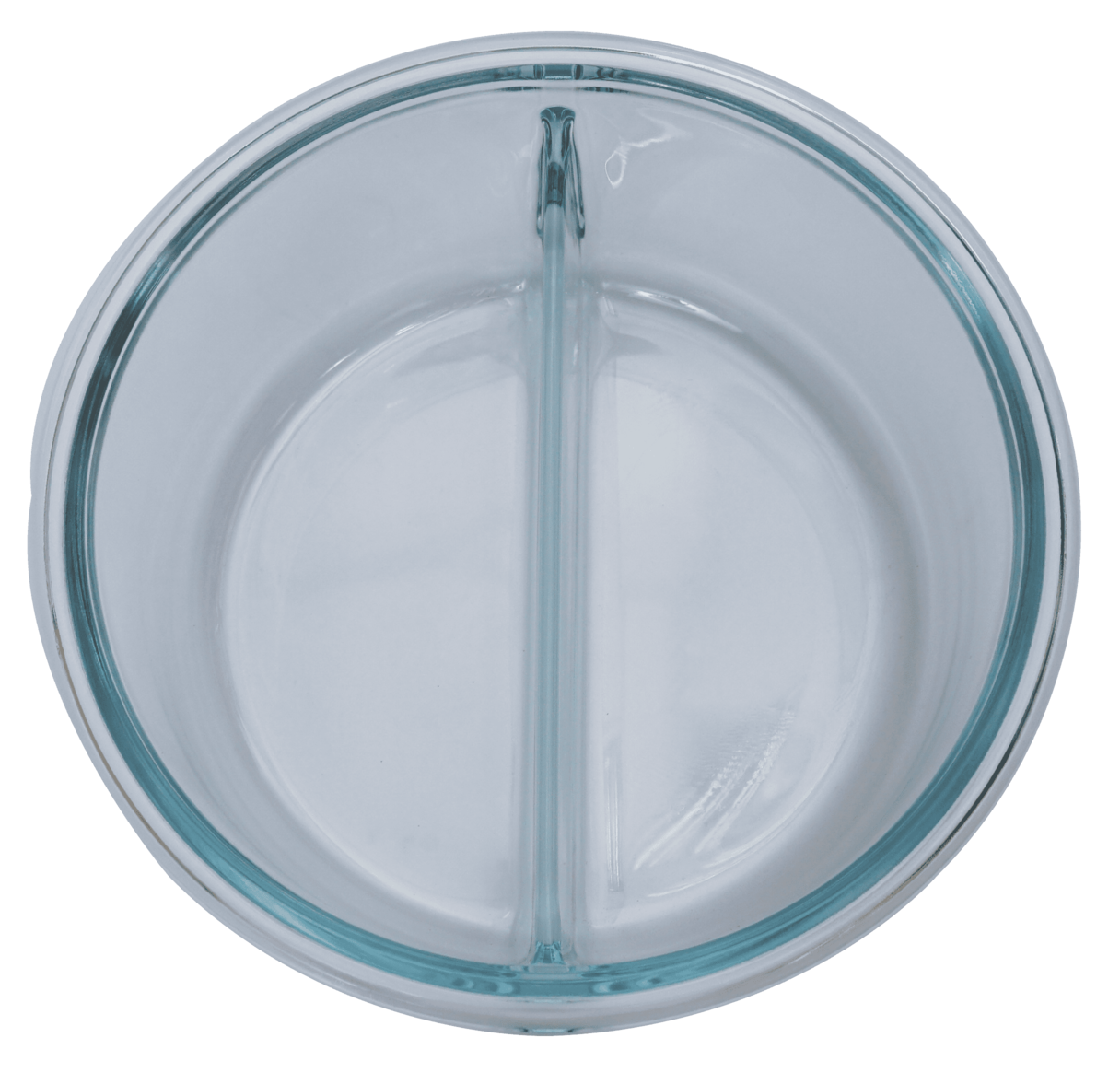 Shape Glass Containers Round shape Glass Food Storage Container ( 2 compartment ) (950ml) – FMC