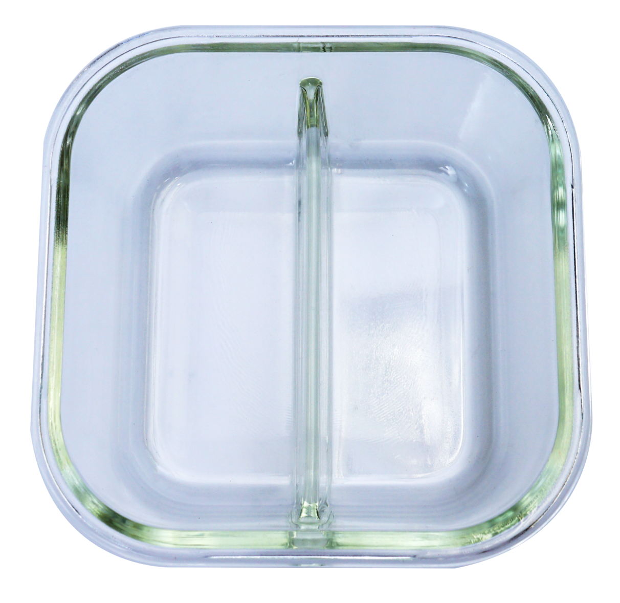 Square shape Glass Food Storage Container ( 2 Compartment )(800ml) – FMC